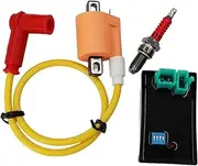 Racing Motorcycle CDI Ignition Coil Spark Plug Cap for 50cc 125cc 150cc 200cc D8TC ATV Quad Dirt Pit Bike DC Racing Ignition Set accessories