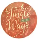 Christmas App Tidbit Candy Cookie Plates Jingle all the Way Melamine 6" Set of 4