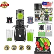 Durable Cold Press Juicer with 4.5" Chute and Quiet 60 Decibel Operation