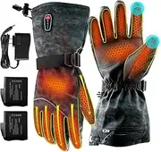 [Maliansun] Heated Gloves, Heated Gloves for Men and Women, Waterproof Touch Screen Rechargeable Heated Gloves with 2 7.4V 3200mAh Batteries