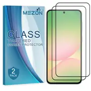 [2 Pack] Full Coverage Samsung Galaxy A56 5G Tempered Glass Crystal Clear Premium 9H HD Screen Protector by MEZON (Galaxy A56 5G, 9H Full) – FREE EXPRESS