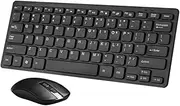 SECFOU Compact Keyboard Wireless Mouse Set 2.4g Wireless Keyboard Portable for Home Office Use