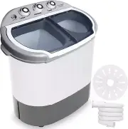 Pure Clean Compact Home Washer & Dryer, 2 in 1 Portable Mini Washing Machine, Tw