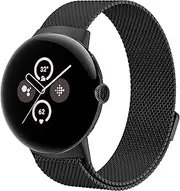 [TOPsic] Stainless Steel Bracelet Google Pixel Watch Bracelets, Mesh Replacement Strap Metal Watch Strap Magnetic Closure Bracelet for Google Pixel Watch 2/Google Pixel Watch LTE/Google Pixel Watch WiFi