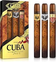 Cuba Trio 1 by Cuba for Men - 3 Pc Gift Set 1.17oz Cuba Gold EDT Spray, 1.17oz Cuba Royal EDT Spray, 1.17oz Cuba VIP EDT Spray