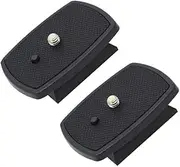 Harwerrel Tripod Quick Release Plate Camera Mount Adapter Replacement for CX-444 CX-888 CX-460 CX-460mini CX-470 CX-570 CX-690 DF-50 VCT-D580RM VCT-D680RM VCT-R640 (Pack of 2)