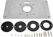Table Insert Plate, 235mm x 120mm x 8mm Aluminium Woodworking DIY Router Table Insert Plate and Ring for Woodworking Benches