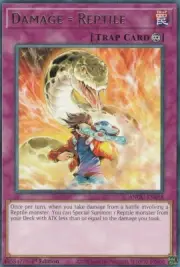 B220 YUGIOH TRAP CARD DAMAGE = REPTILE ANGU-EN058