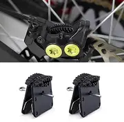 URLWALL 2PCS Brake Pad with Cooling Fin for Sur Ron Light Bee X and S Segway X160 X260 Talaria Sting MX3 R MX4, Rear Front Disc Brake Pads Durable Electric Dirt Bike Brake Pads Motorcycle Parts