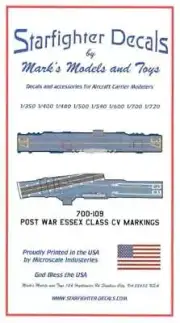 1/700 USS Essex Class CV Markings Post War for DML & TSM