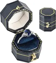 BATADESAOP Vintage Style Jewellery Boxes. Square Green Ring Box. Jewellers Shop Ring Display Mini Proposal Box