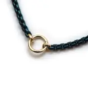 DAVID YURMAN 4mm Bel Aire Amulet Vehicle 20" Navy Necklace Steel PVD 14K Silver