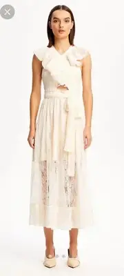Brand New Alice Mccall New Romantics Ruffle Midi Size 8 dress