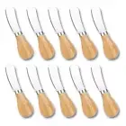 10Pcs Cheese Spreader , Butter Spreader with Wooden Handle, Stainless7225