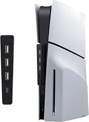 Mcbazel USB Hub for PS5 Slim/PS5 Pro Console Only,4 Ports USB 2.0 High-Speed Expansion Hub Charger Adapter Converter Compatible for PS5 Slim Disc and Digital Edition - Black