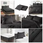 Egyptian Cotton 1000 or More Thread Count Select Bedding Linen Grey Stripes