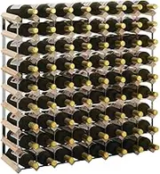 Wine Rack for 72 Bottles Solid Pinewood Wine Cabinet