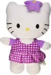 Hello Kitty Plush Doll Toy-Purple Star Bow W Purple Pattern Dress new