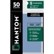 50pc Phantom Sleeves 88x125mm Game Card Case Protector Evergreen Gloss/Gloss
