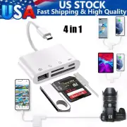 Multifunction 4 in 1 Port Converter USB C Adapter SD Card Reader TF Card Reader