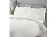 Super King Size Teddy Bear Fleece Soft Warm Quilt Doona Duvet Cover Pillowcase Set White