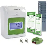 uPunch HN1500 Electronic Non-Calculating Time Clock Bundle, Beige/Green