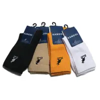 在飛比找PChome24h購物優惠-KANGOL 襪子 長襪 基本款LOGO 四色 中筒 棉襪 