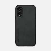 [Kepuch] Silklike Case for Oppo A17 - Cover Bumper Built-in Metal Plate for Oppo A17 - Black