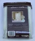 allen + roth 84" White Polyester Light Filtering Rod Pocket Single Curtain Panel