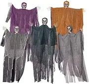 Imtrub Halloween Ghost Decorations - Spooky Skull Ghost Flying Ghost - Party Favors Outdoor Nativity Scenes Ghost Prop for Carnival Graveyard Garden Yard