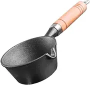 COLLBATH High-Temperature Resistant Iron Fryer Pot Mini Household Frying Pan Kitchen Butter Melting Pan Heating Pot for Camping