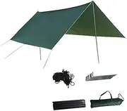 QSTDGVPW Camping Hammock Canopy Square Premium Rain Fly Cover Waterproof Tent Hammock Rain Fly for Picnic Backpacking Hiking Survival