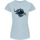 Pollution Great White Shark Climate Change Womens Petite Cut T-Shirt