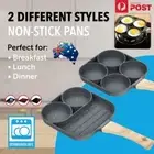 3/4 Holes Frying Pan Non-stick Round Fry Egg Pancake Pan Giftbox Au