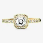 NEW Genuine Pandora 14ct Gold Ring 150188CZ With Box Cubic Zirconia