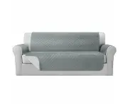 Sofa Cover Quilted Couch Covers 100% Water Resistant 4 Seater Grey