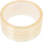 Anneome 4 Rolls Heat Resistant Tape Blue Tape Heat Shrink Tape Insulation Electrical Utility Heat Tape Wrap Thermal High Temperature Resistant Silicone Subsensitive Adhesive Transparent