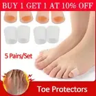 10x Sleeve Gel Silicone Toe Cap Toe Separator Spreader Pain Relief Hallux Valgus