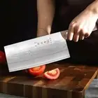 Full Tang Cleaver Knife Stainless Steel Wood Handle Chef Butcher Slicing Chop 8"