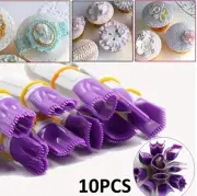 Fondant Cake Cookies Cupcake Biscuit Flower Stamp Embosser Mold Crimper Clip Kit