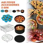 Air Fryer Accessories Set of 6 Pizza Pan Cake Pan Skewers Rack ⁋