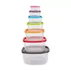 7 Pack Food Container Food Storage Box Airtight Square Food Storage Containers