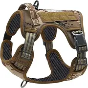 Large Dog Tactical Harness - Durable Military-Style Vest with Reflective Straps & Secure Control Handle