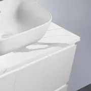 Ivana 750mm PVC Water Proof Wall Hung Bathroom Vanity Right Drawers Calacatta Quartz Stone
