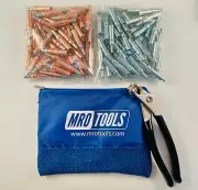 50 1/8 & 50 3/32 Zephyr Kwik-Lok Cleco Fasteners + Pliers w Bag (KZ4S100-3)