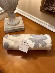 Pottery Barn Lilo Applique Table Throw Blue 50” NWT