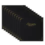 Eternity Ninety Flat Book 100% Cotton 8"" x 8"" (Stitch Bound) Black -10 Pack