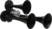 EXAOMBLE Triple Trumpet Train Horn for Trucks Loud Air Horn with Easy Installation Robust Construction for Reliable Performance Attention Grabbing Sound for Enhanced Road Presence