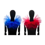 Decorative Ruffled Mesh Collar Removable Collar Special Occasion Costume Props