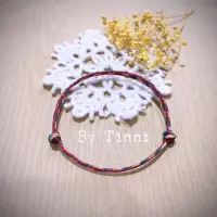 在飛比找蝦皮購物優惠-Tinni手作。925純銀蠶絲蠟線手鍊 五色蠟線